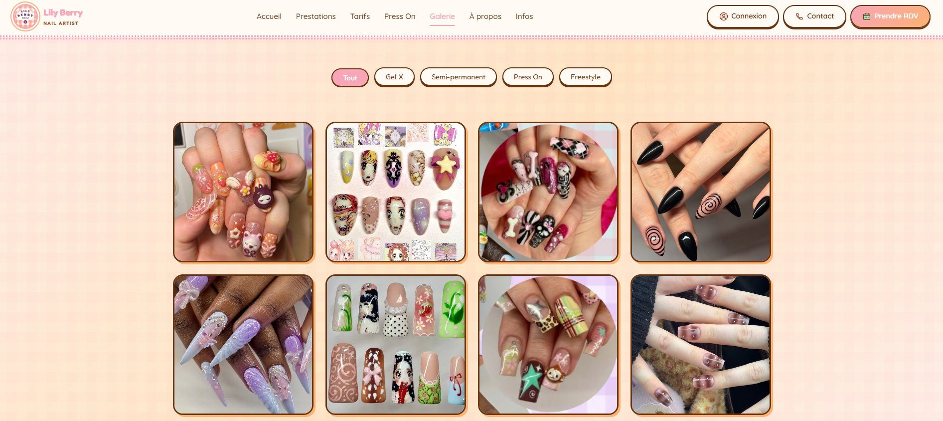 Lily Berry — Nail Artist · Nantes, projet réalisé par Elevora